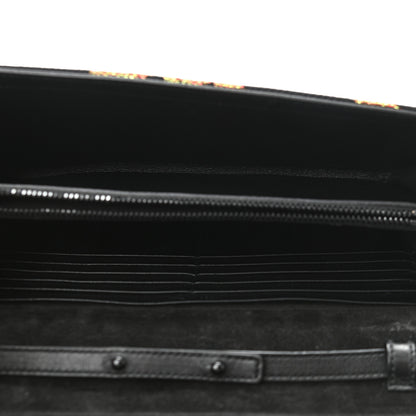 Saint Laurent Tiger Burnout Monogram Chain Wallet Multicolor 5 of 10