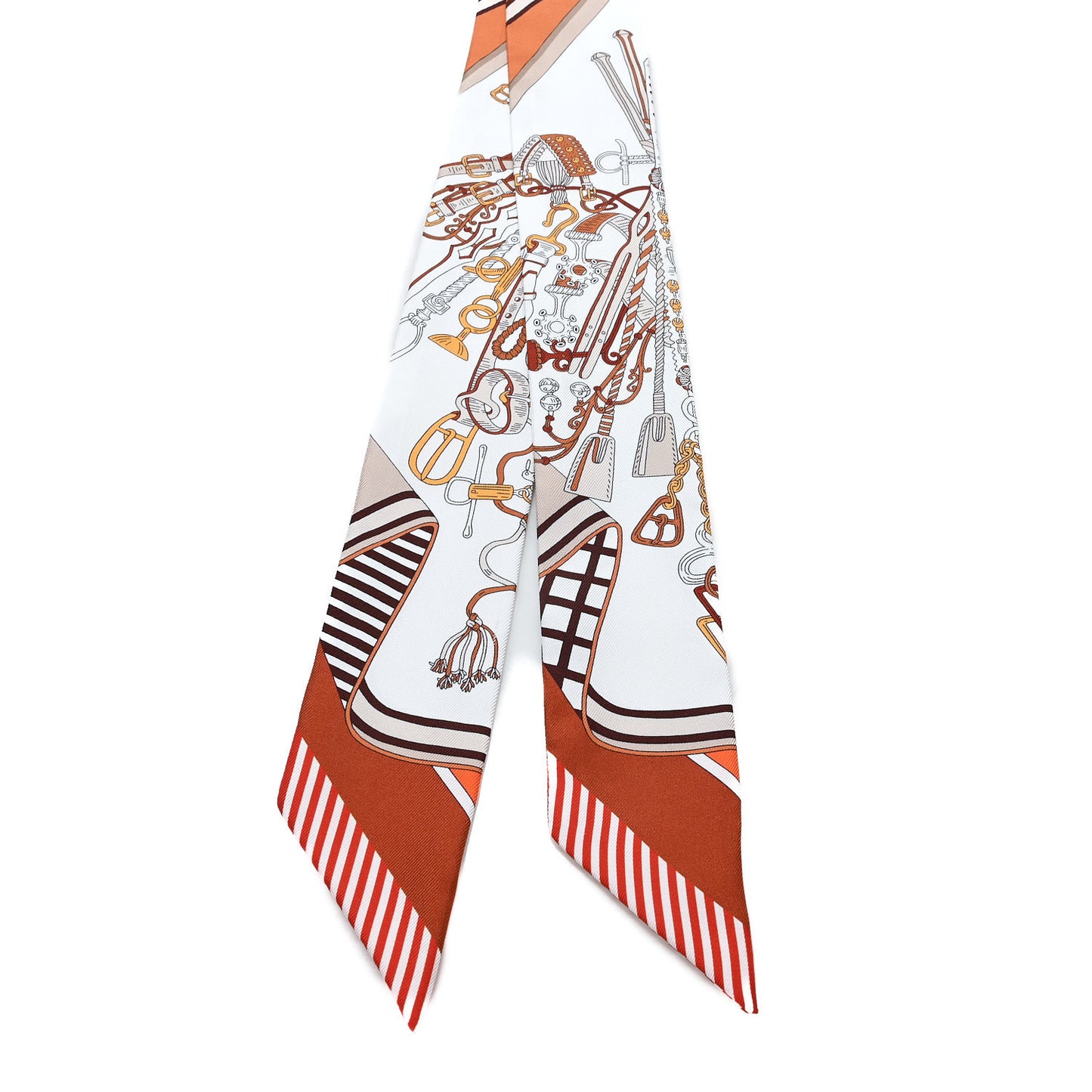 Silk Bouquets Selliers Twilly White Alezan Etoupe