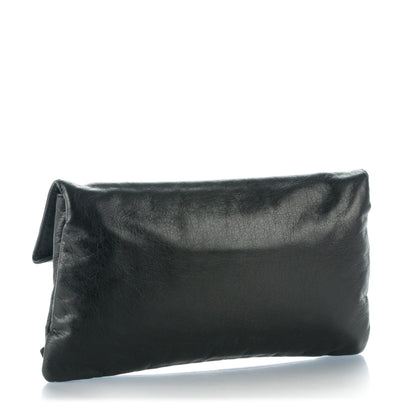 Balenciaga Agneau Giant 21 Silver Hardware Envelope Clutch Black 3 of 8