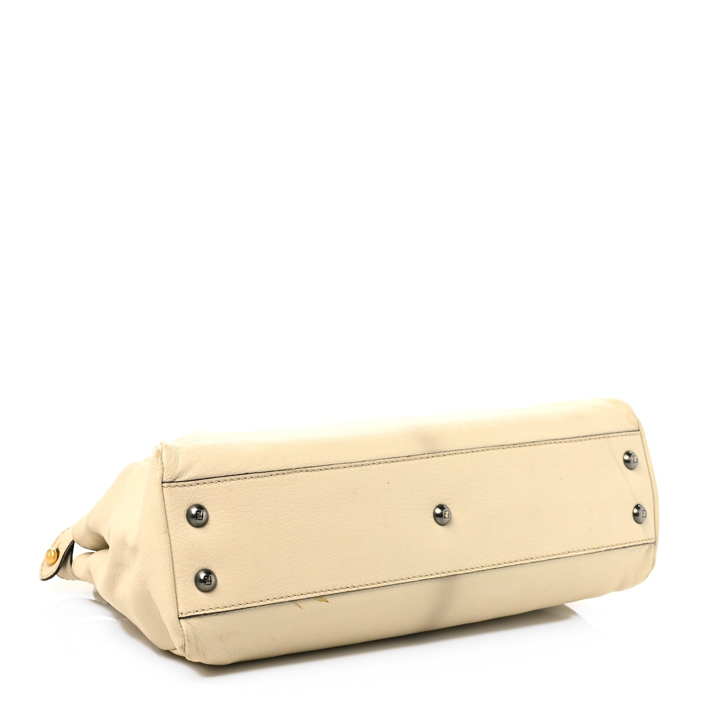 Goatskin Elaphe Medium Peekaboo Iconic Satchel Latte Natural