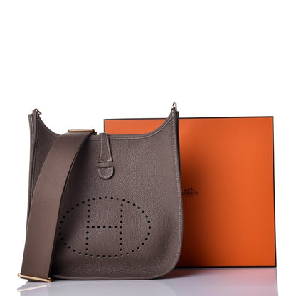 Hermes Taurillon Clemence Evelyne III PM Etoupe 9 of 9