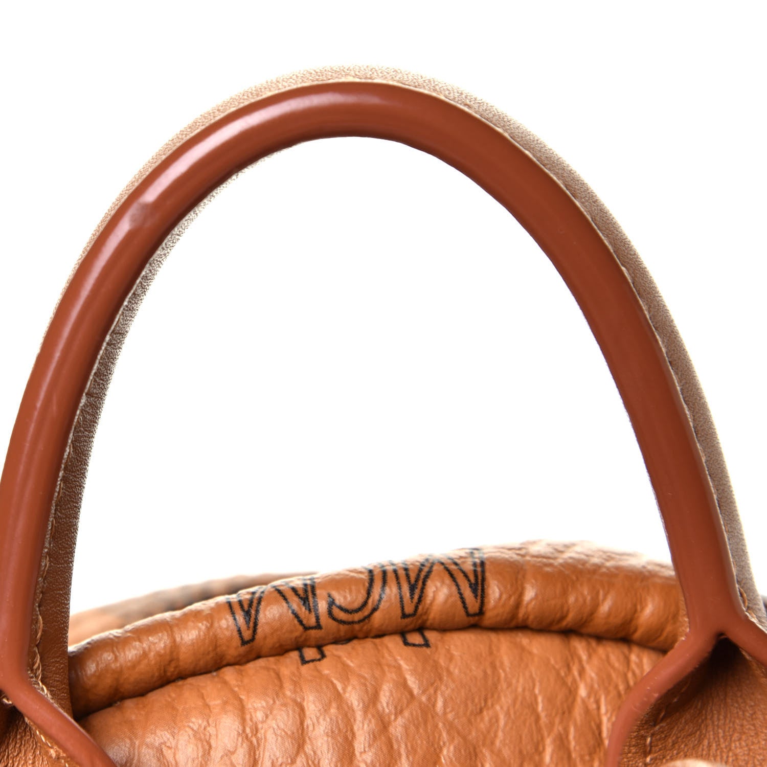 MCM Visetos Side Stud Mini Stark Backpack Cognac 5 of 5