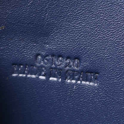 Loewe Calfskin Embossed Repeat Puzzle Zip Around Wallet Blue 7 of 10