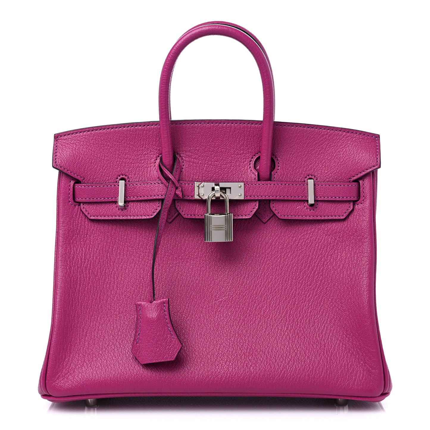 Chevre Mysore Horseshoe Birkin 25 Rose Pourpre