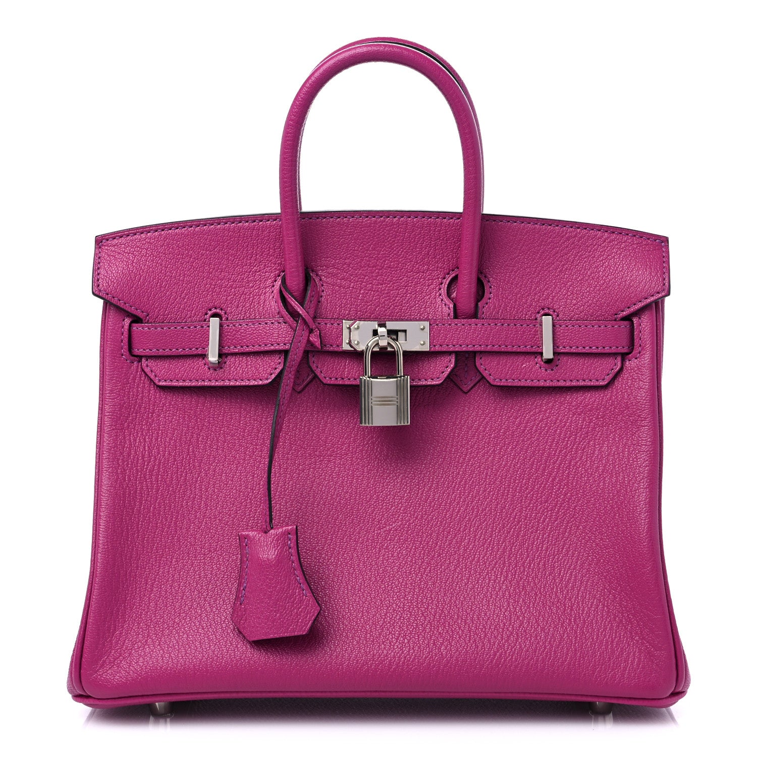 Hermes Chevre Mysore Horseshoe Birkin 25 Rose Pourpre 1 of 10