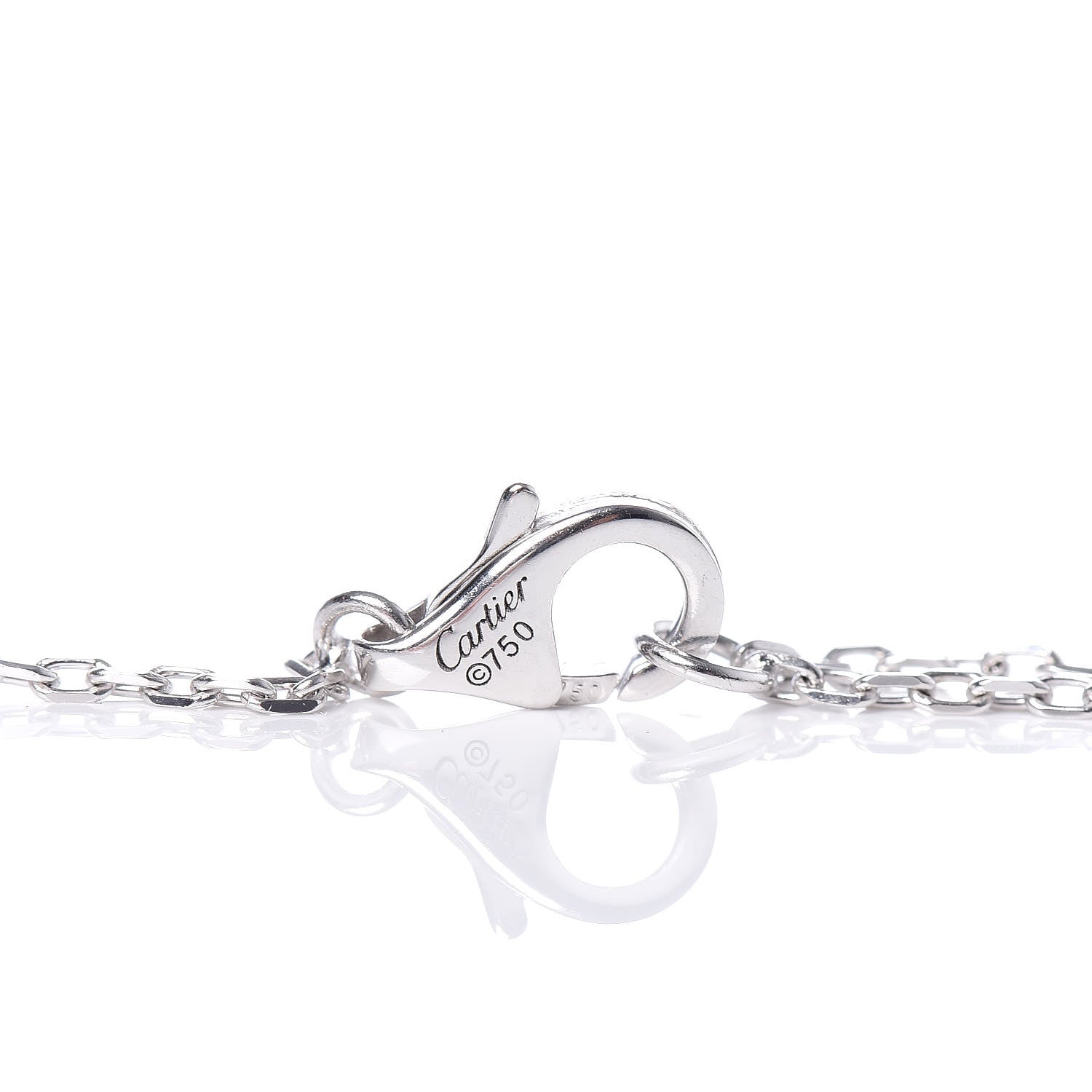 Cartier 18K White Gold Diamond LM D'Amour Pendant Necklace 5 of 6