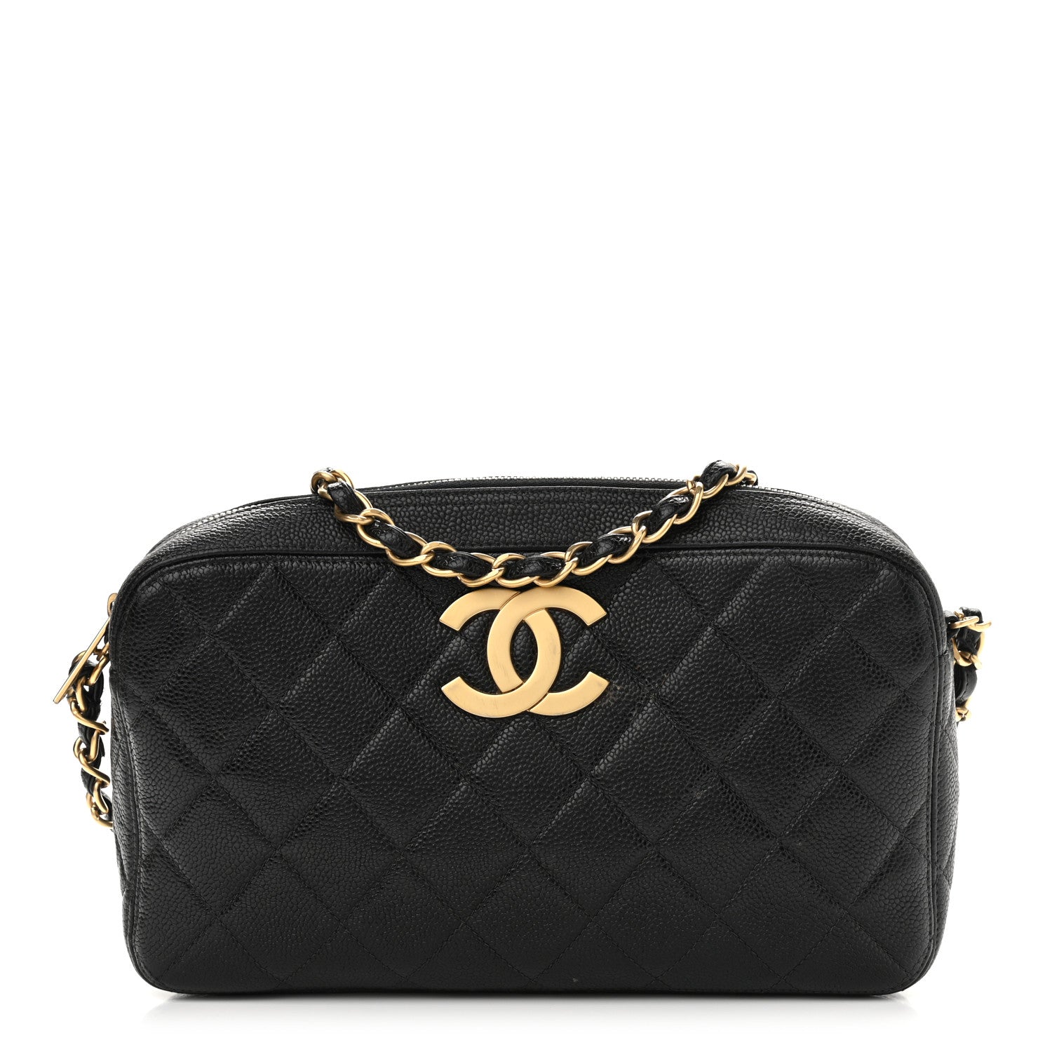 Chanel Caviar Quilted CC Camera Shoulder Bag Black 1 of 15