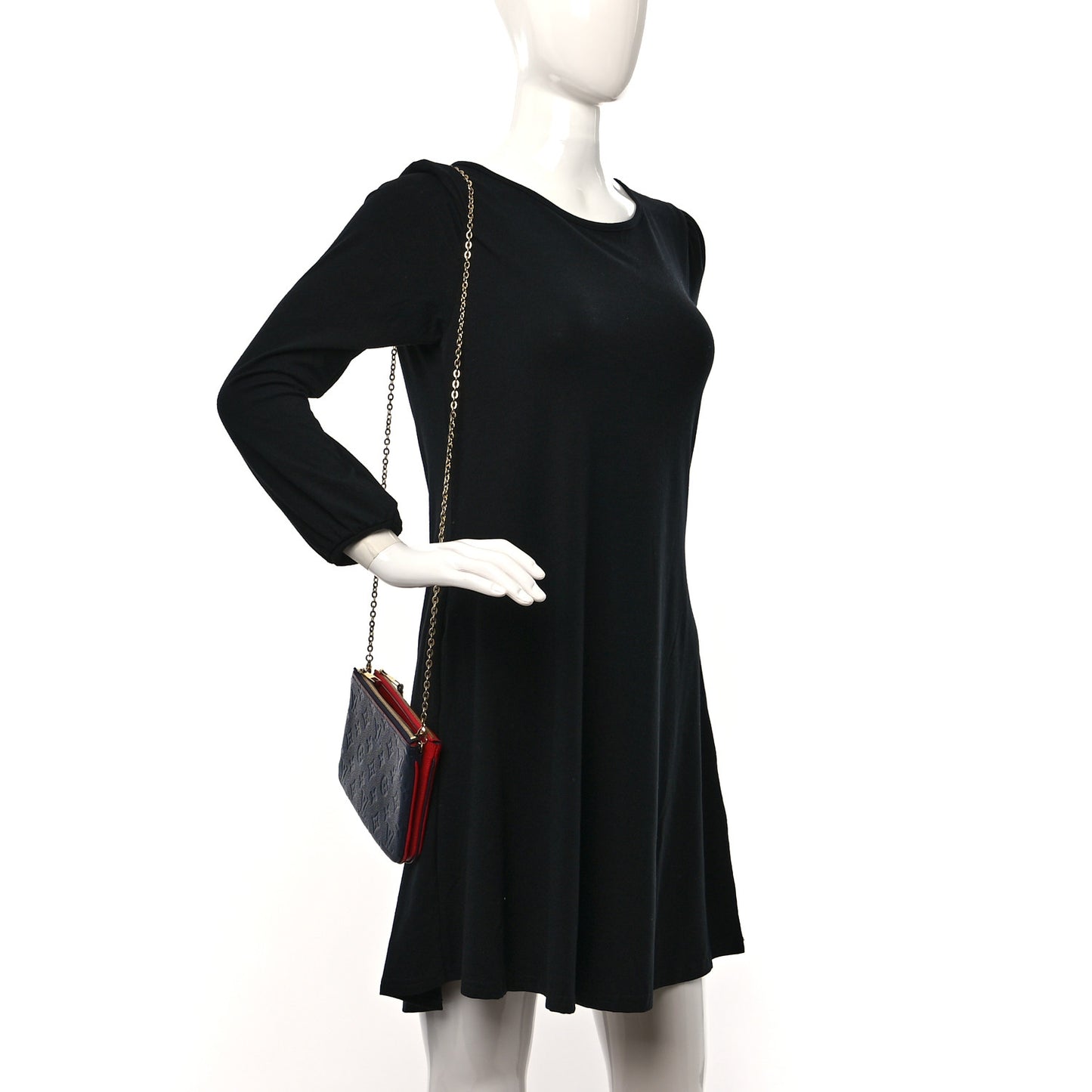 Empreinte Double Zip Pochette Marine Rouge