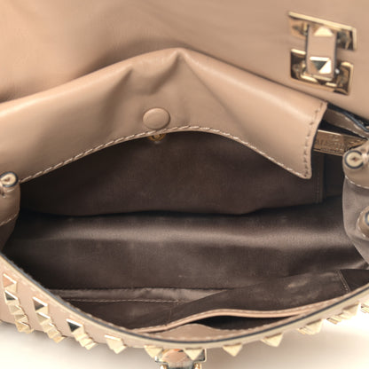Valentino Garavani Vitello Medium Rockstud All Over Shoulder Bag Beige 5 of 12