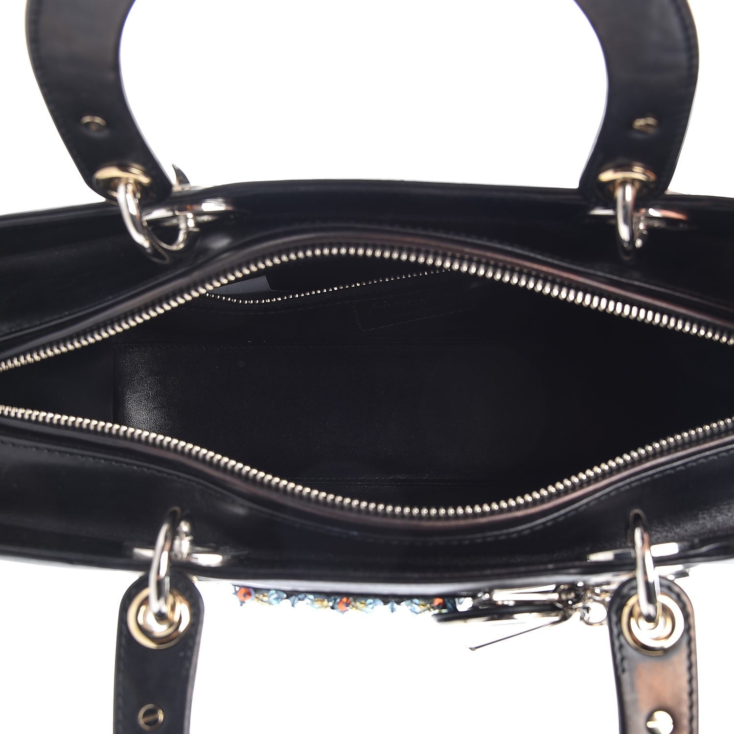 Christian Dior Smooth Calfskin Large Lucky Badges Lady Dior Black 5 of 10