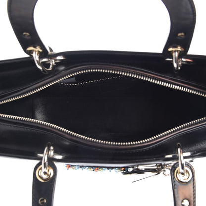 Christian Dior Smooth Calfskin Large Lucky Badges Lady Dior Black 5 of 10