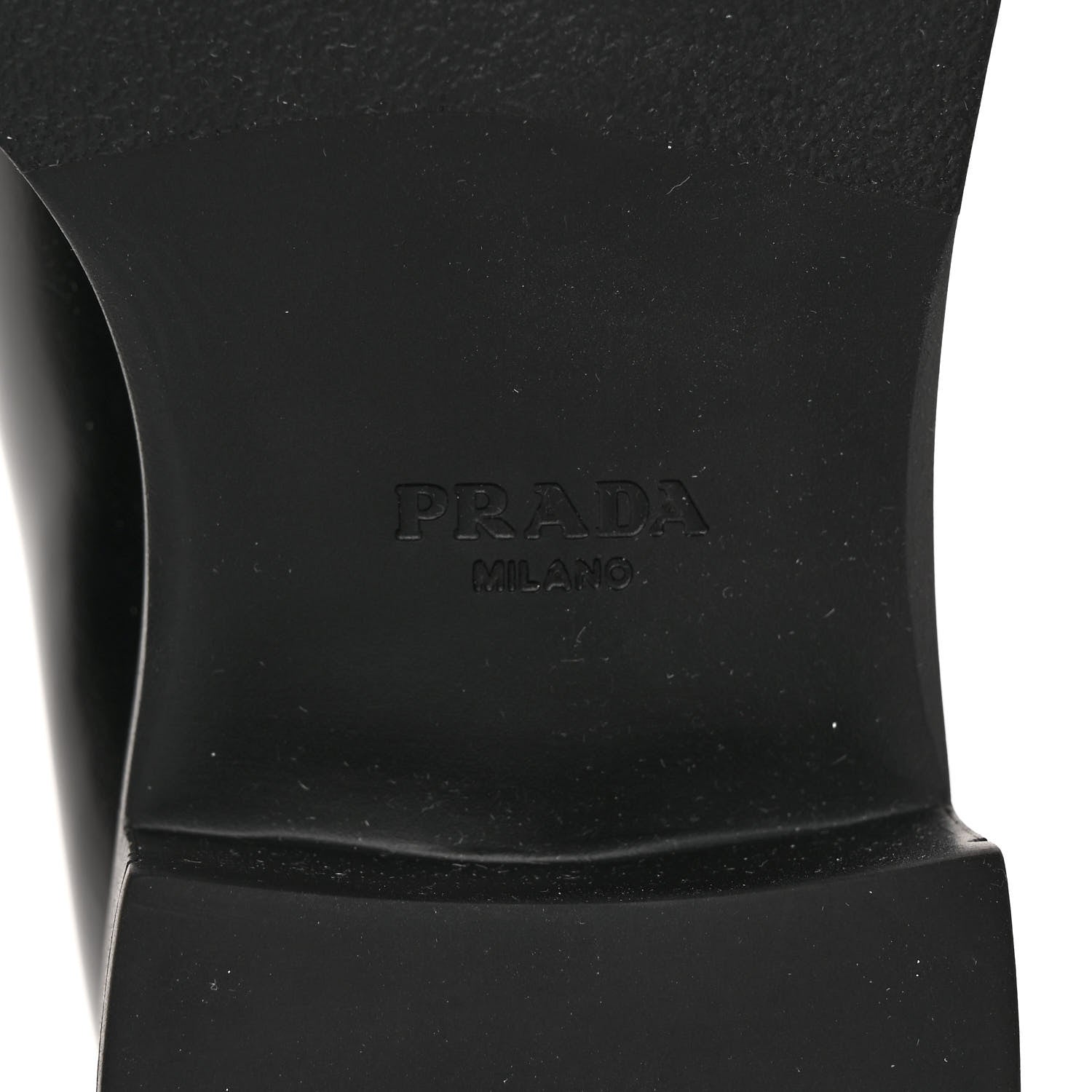 Prada Spazzolato Metal Triangle Logo 50mm Loafers 37.5 Black 6 of 10