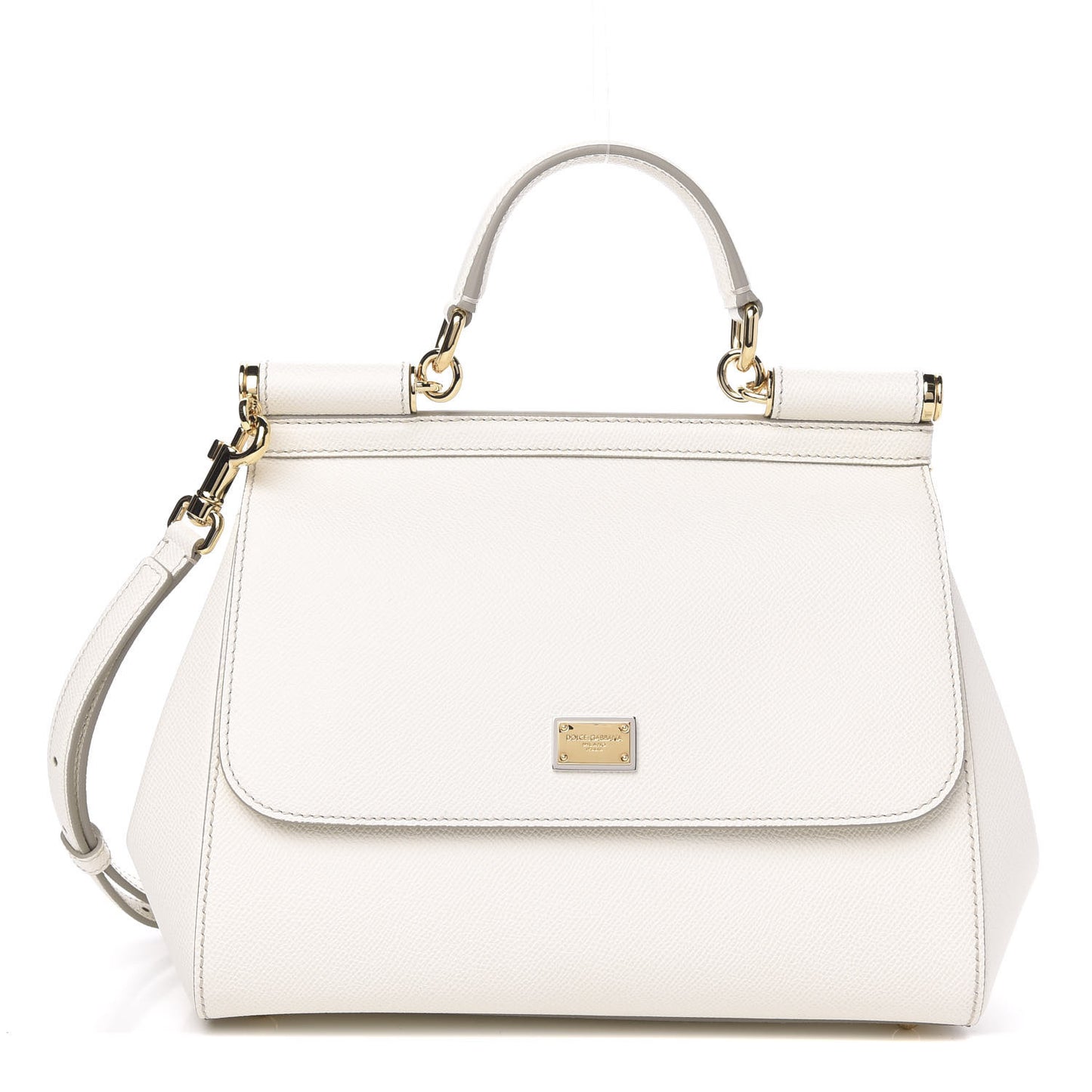 Dauphine Medium Miss Sicily Satchel White