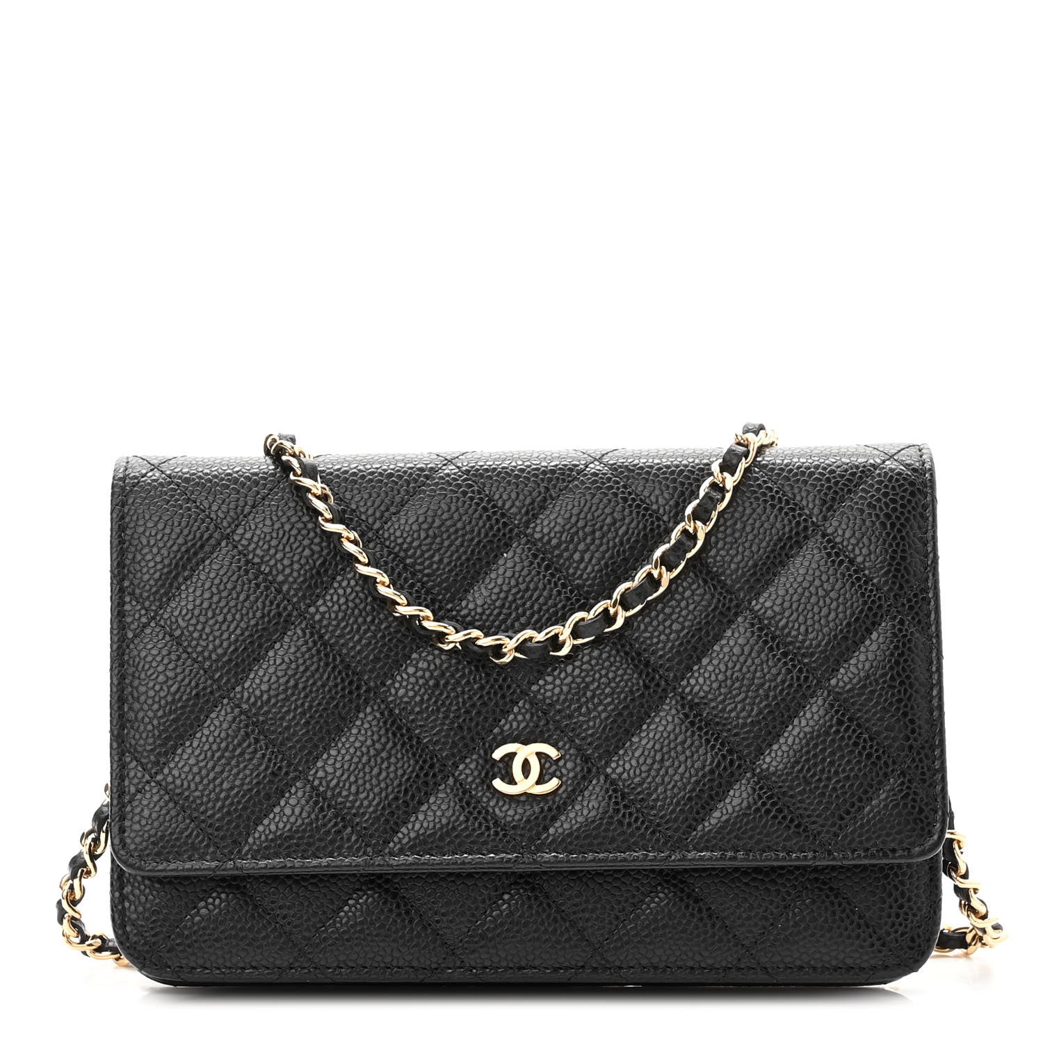 Chanel Caviar Quilted Wallet On Chain WOC Black 1 of 12