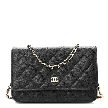 Chanel Caviar Quilted Wallet On Chain WOC Black 1 of 12