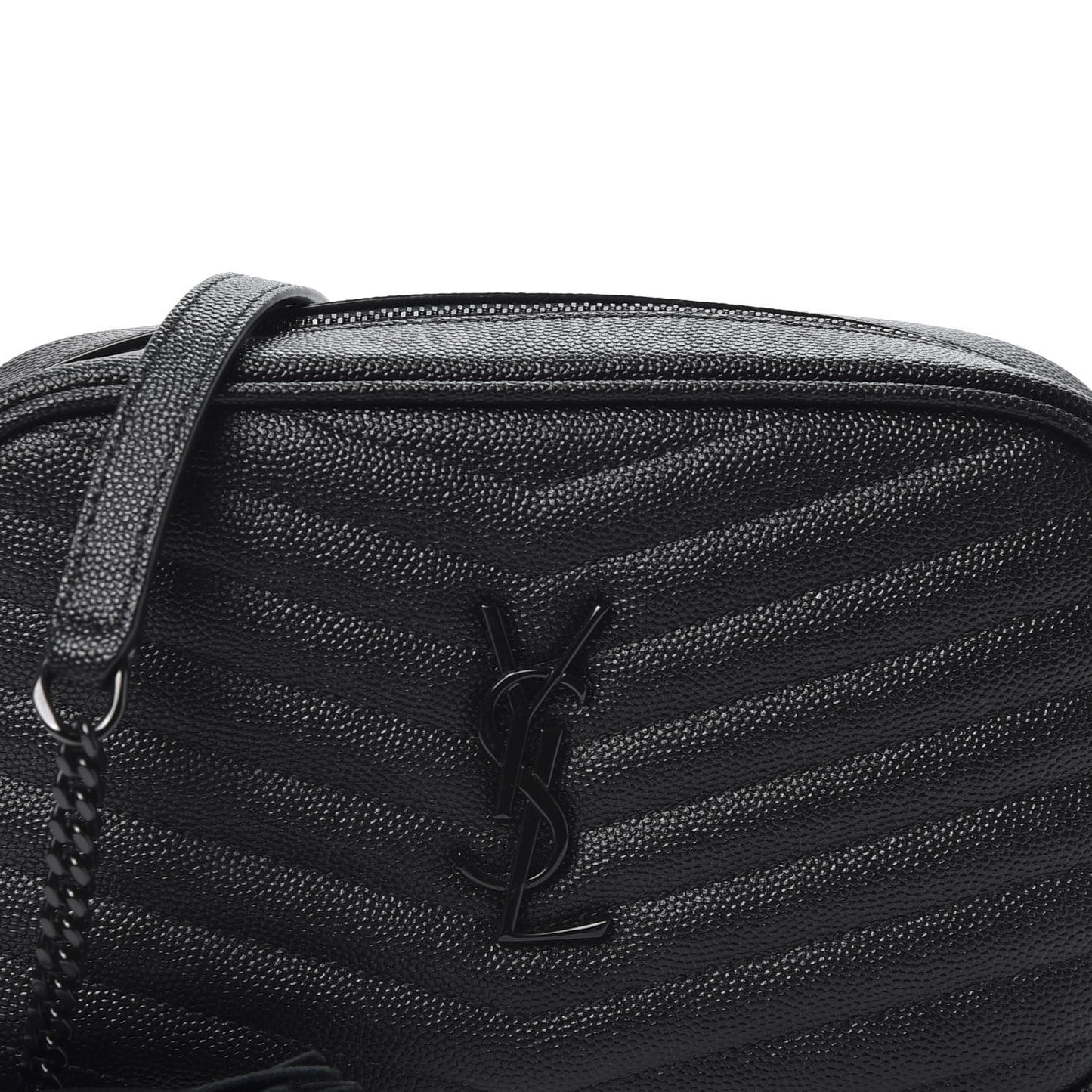 Grain De Poudre Matelasse Monogram Mini Lou Camera Bag Black