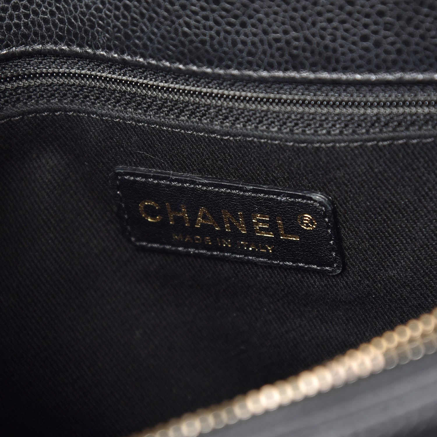 Chanel Caviar Quilted CC Timeless Soft Tote Black 6 of 11