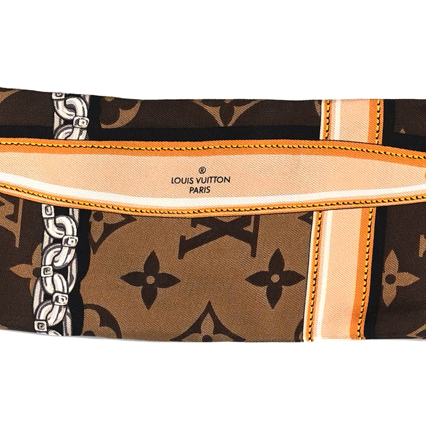 Silk Monogram Confidential Bandeau Brown