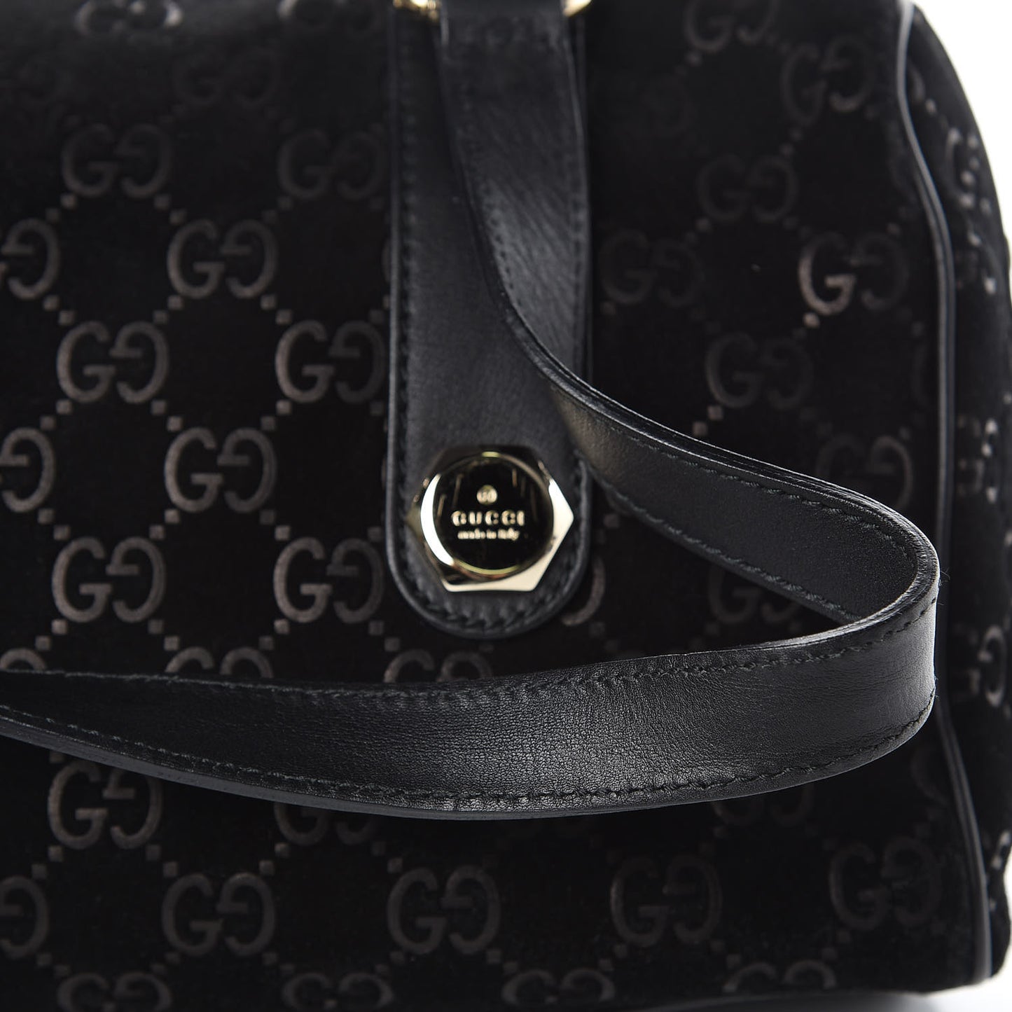 Guccissima Suede Charmy Boston Black