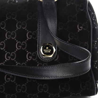 Gucci Guccissima Suede Charmy Boston Black 11 of 11