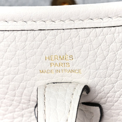 Hermes Taurillon Clemence Amazone Evelyne TPM New White 6 of 9