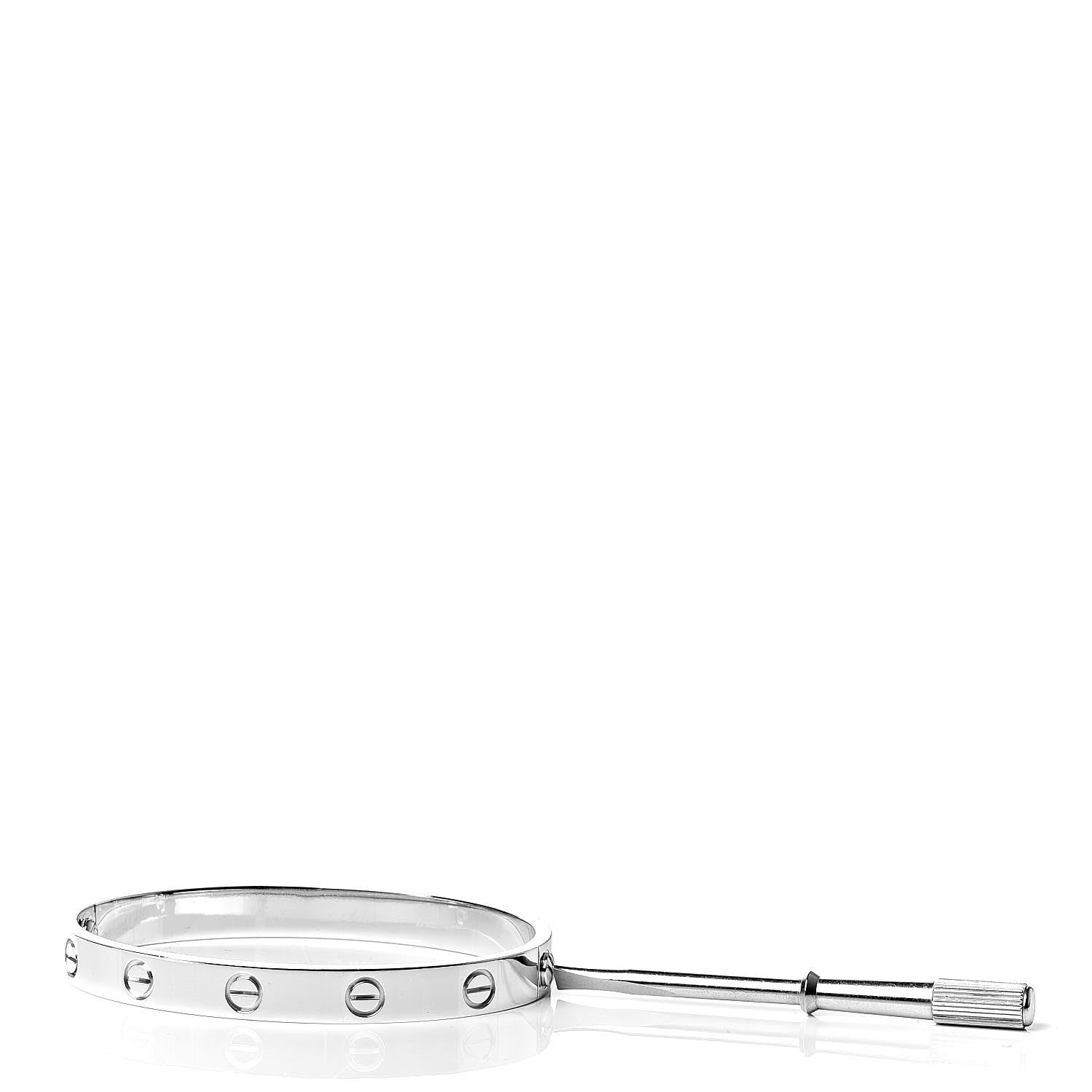 Cartier 18K White Gold LOVE Bracelet 16 4 of 6