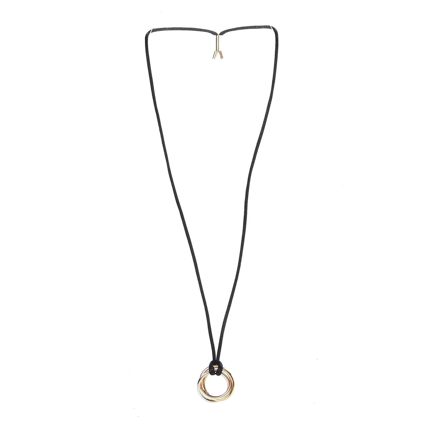 18K Pink Yellow White Gold Trinity Cord Necklace