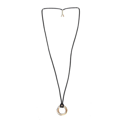 Cartier 18K Pink Yellow White Gold Trinity Cord Necklace 3 of 8