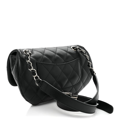 Chanel Calfskin Quilted CC Uniform Flap Belt Bag Black 2 of 8