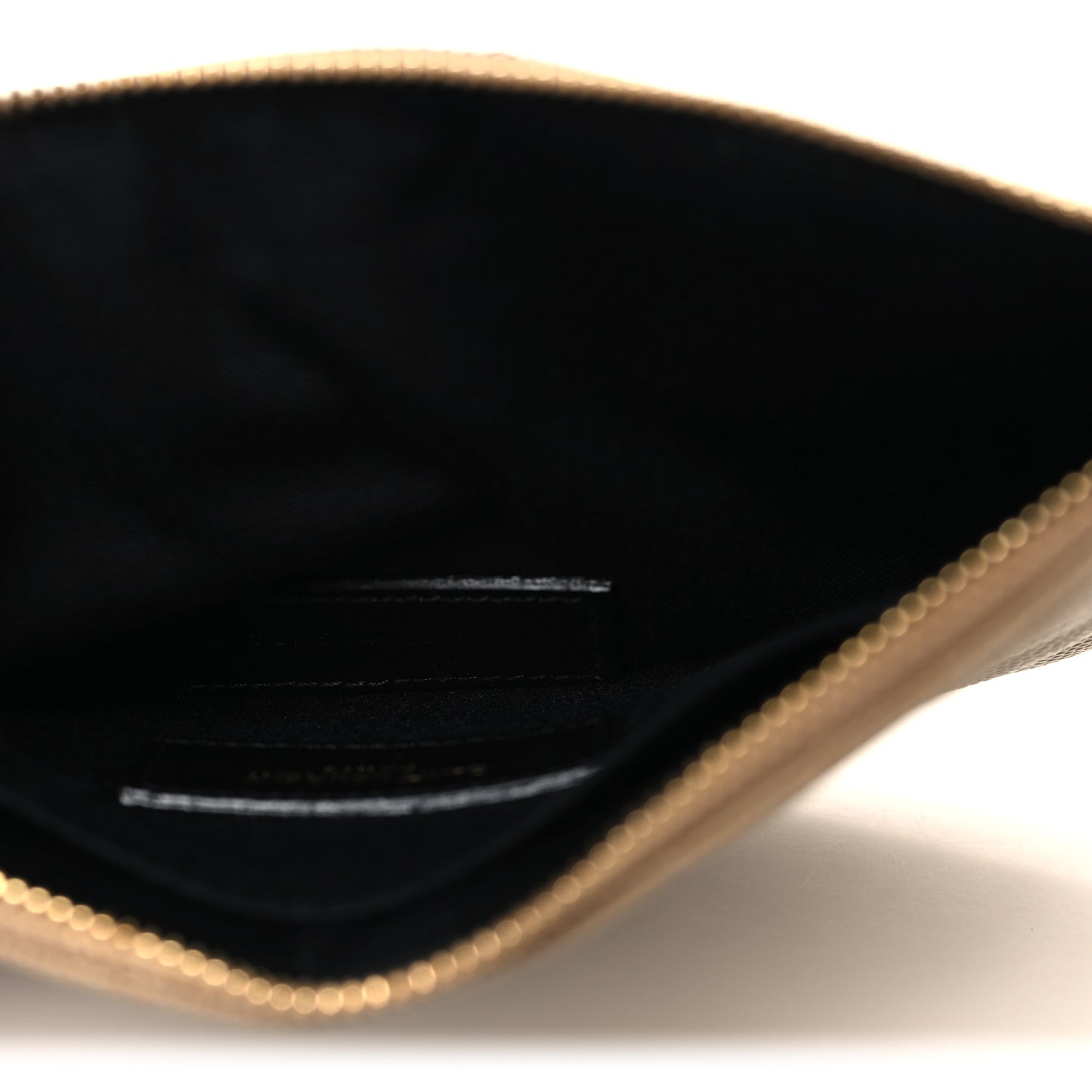 Grain De Poudre Chevron Monogram Bill Pouch Dark Latte
