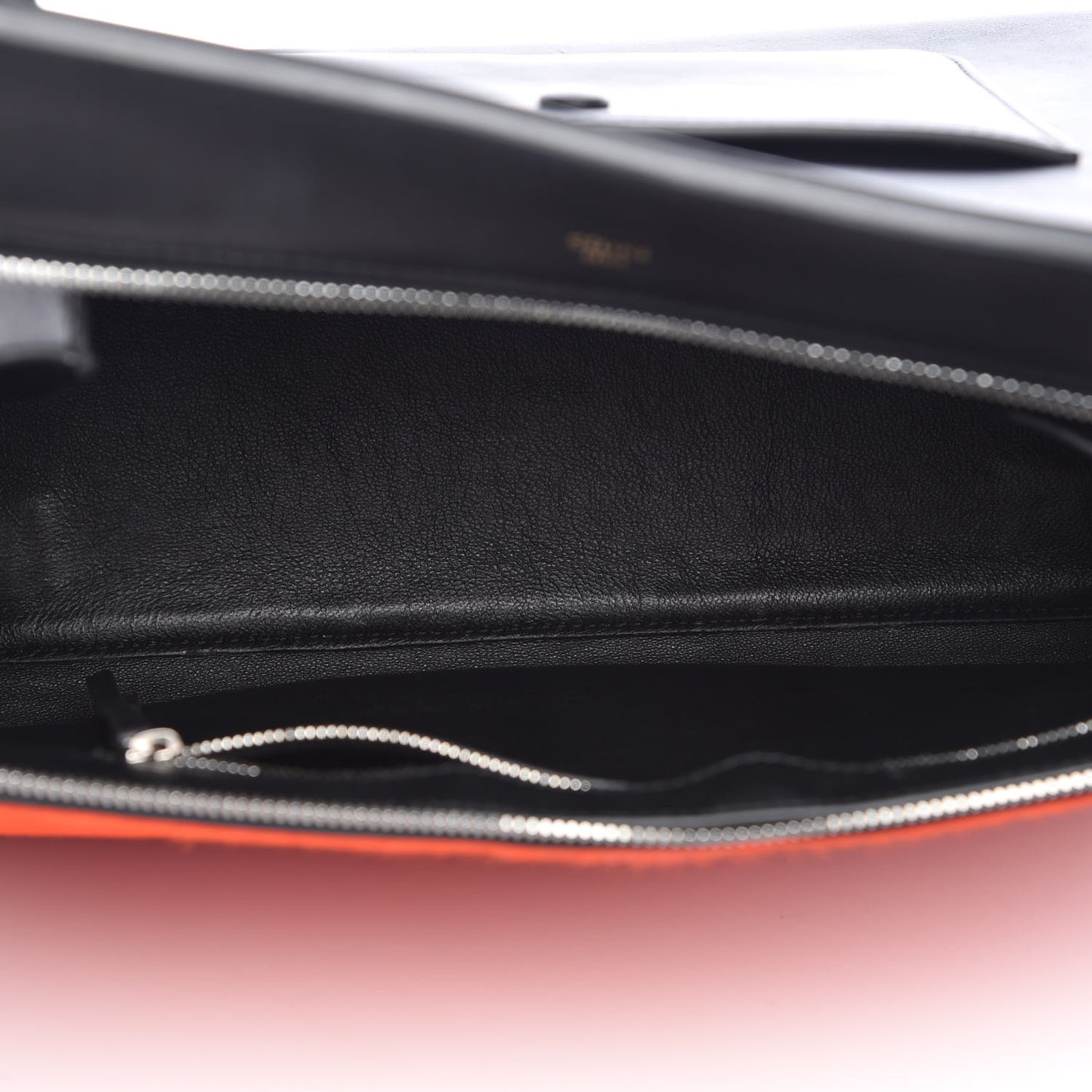 Pony Hair Medium Edge Shoulder Bag Vermillion