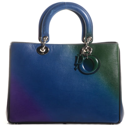 Christian Dior Box Calfskin Gradient Medium Diorissimo Blue Violet 1 of 8