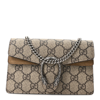 Gucci GG Supreme Monogram Super Mini Dionysus Shoulder Bag Taupe 1 of 11