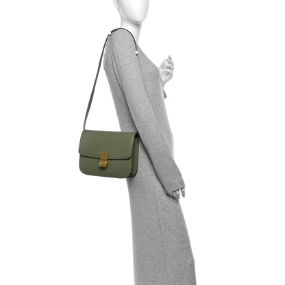 Celine Liege Calfskin Medium Classic Box Flap Bag Light Khaki 2 of 10