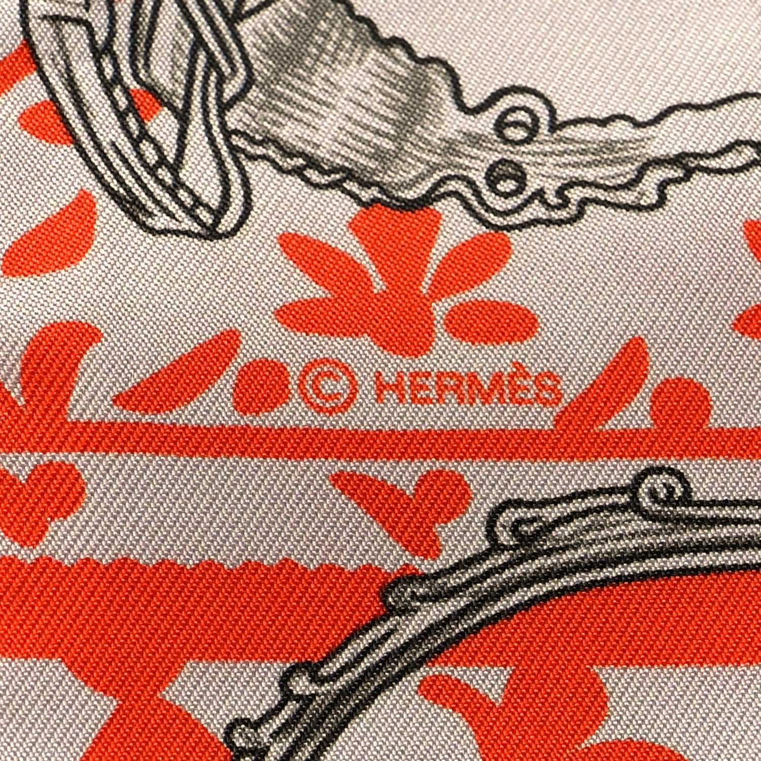 Hermes Silk Etriers Remix Twilly Verveine Orange Kaki 3 of 4