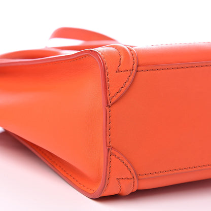 Celine Smooth Calfskin Nano Luggage Fluo Orange 8 of 18