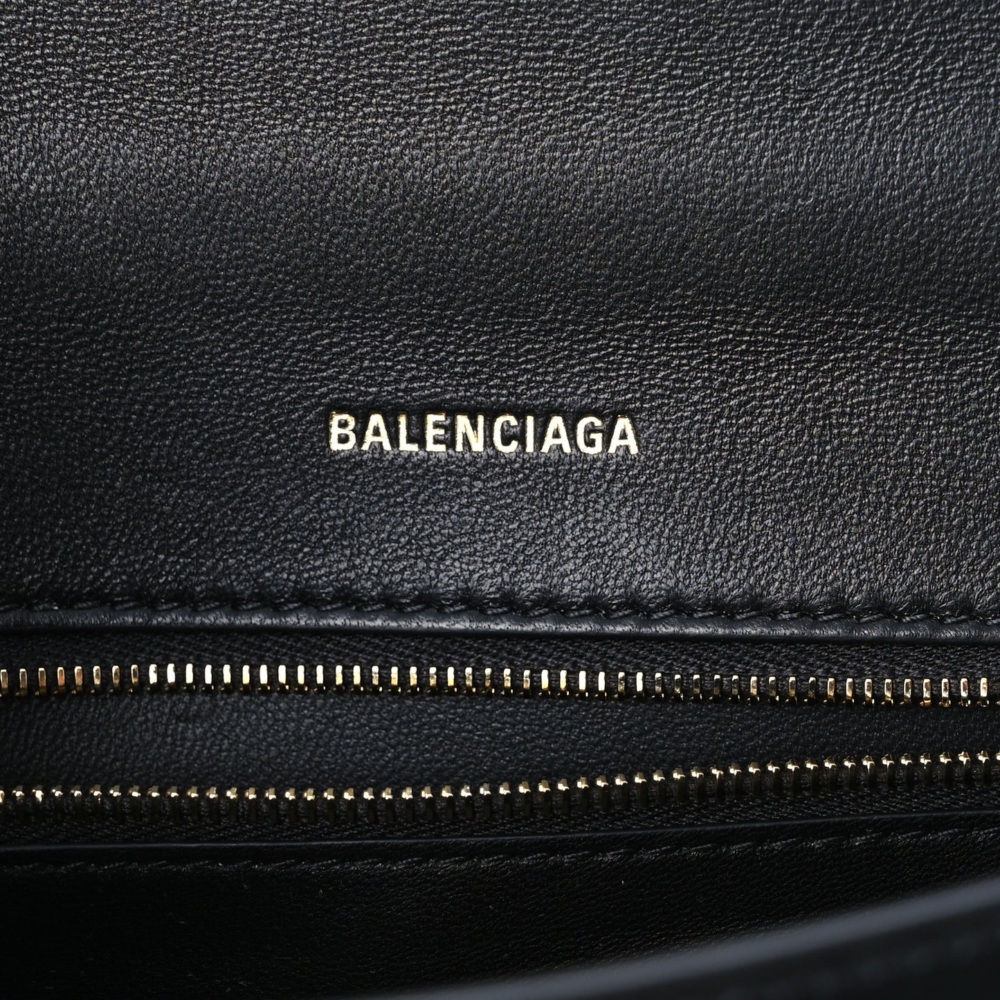 Shiny Box Calfskin Small Hourglass Top Handle Bag Black