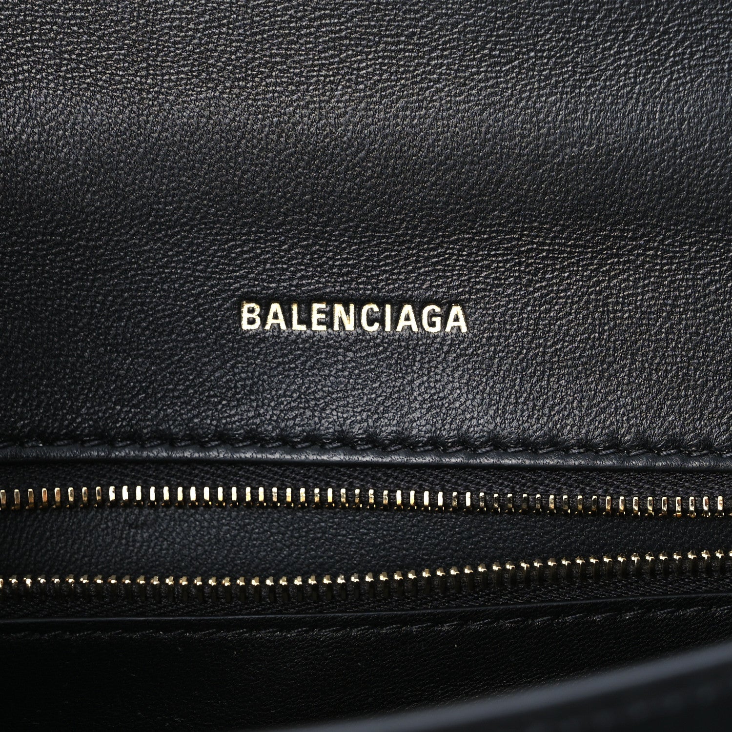 Balenciaga Shiny Box Calfskin Small Hourglass Top Handle Bag Black 6 of 11