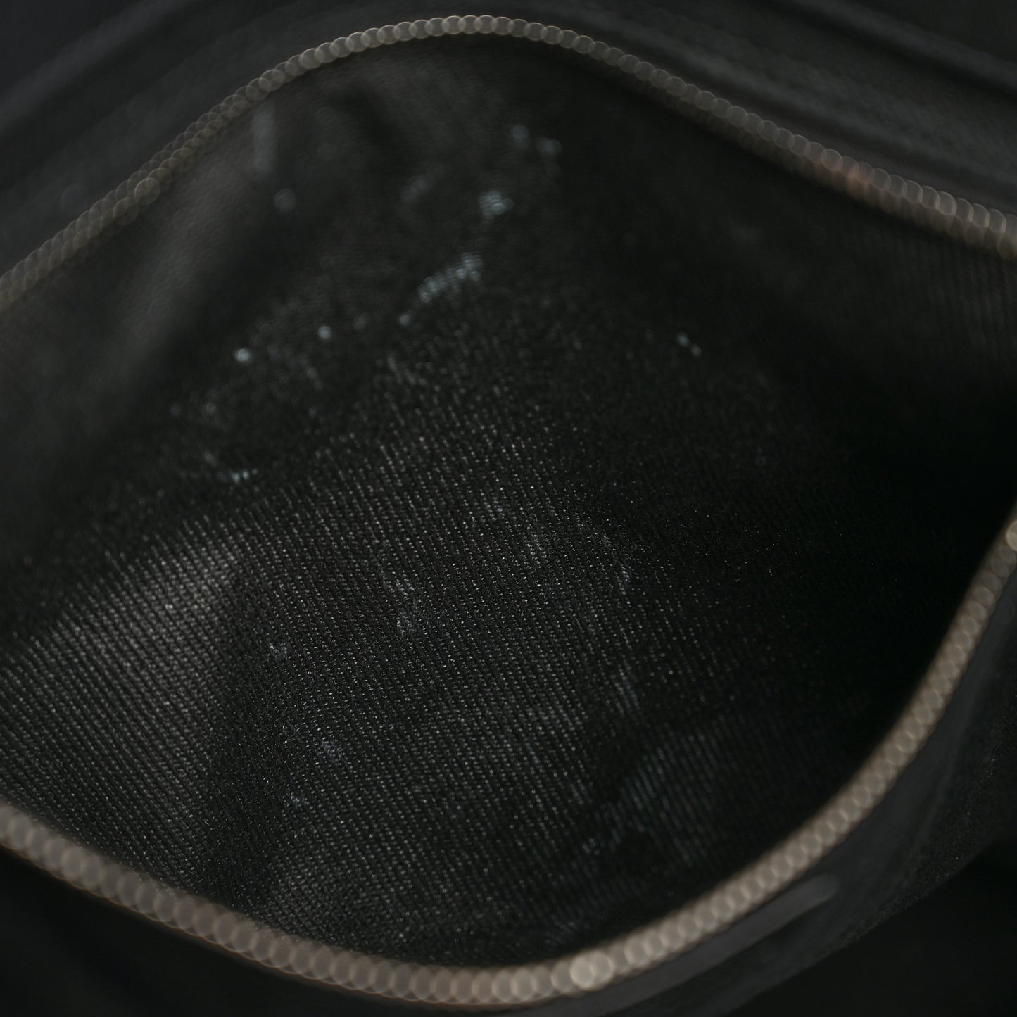 Linen Calfskin Rive Gauche North South Tote Black