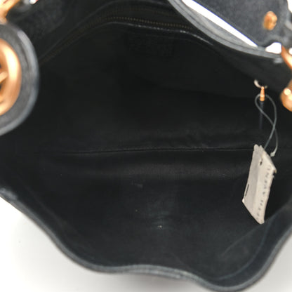 Gucci Monogram Piston Lock Jackie O Hobo Black 5 of 9