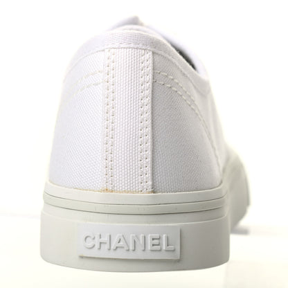 Chanel Mixed Fibers Low Top Sneakers 39.5 White 6 of 12