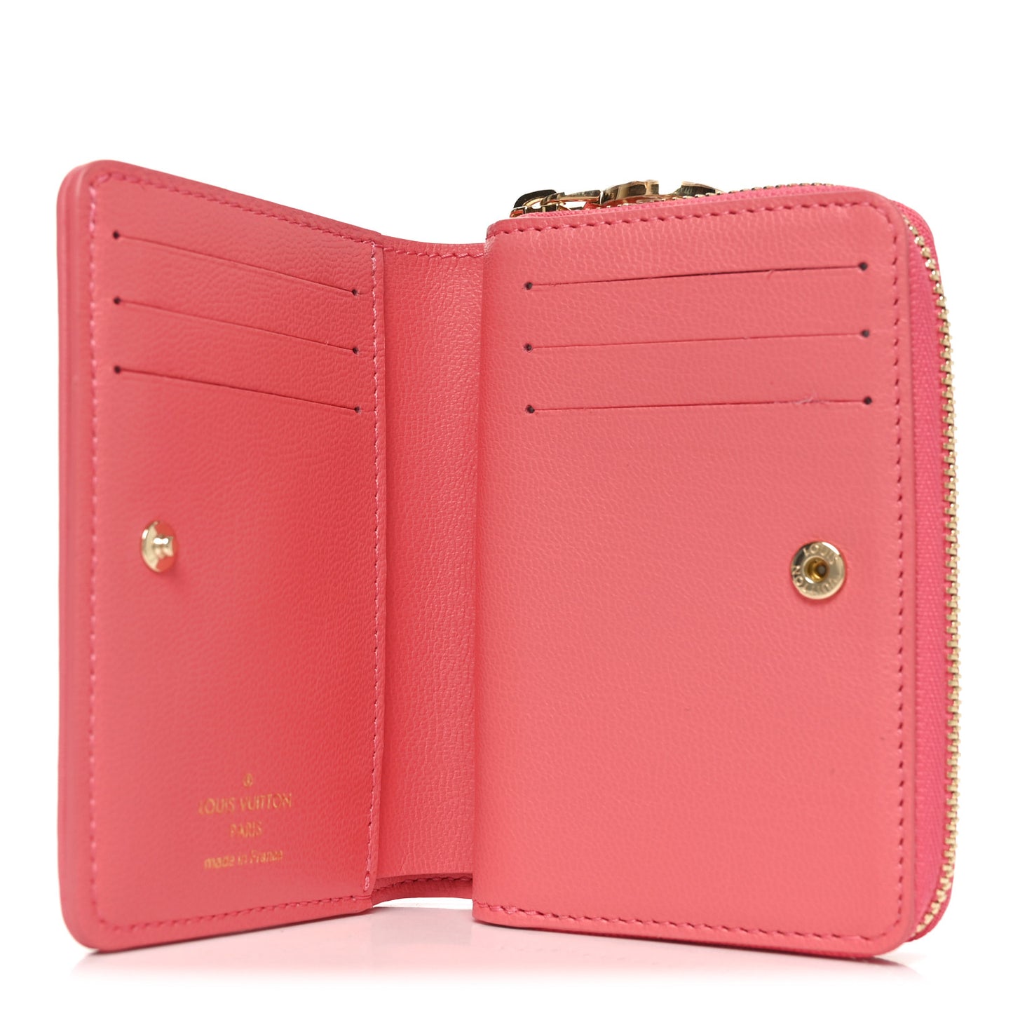 Lambskin Embossed Monogram Lou Coussin Wallet Pink