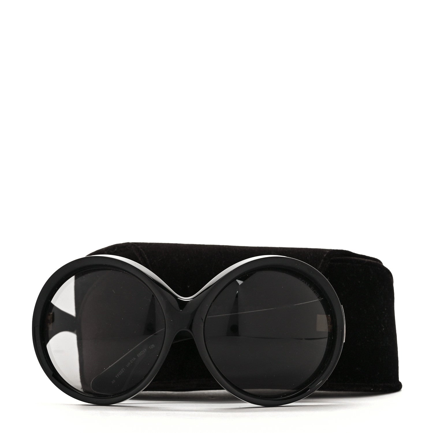 Tom Ford Ali Oversized Round Sunglasses Black 8 of 8