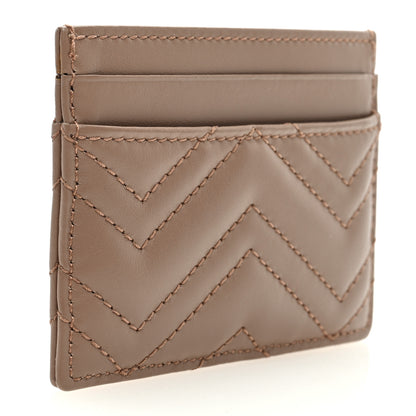 Gucci Calfskin Matelasse GG Marmont Card Holder Porcelain Rose 3 of 6