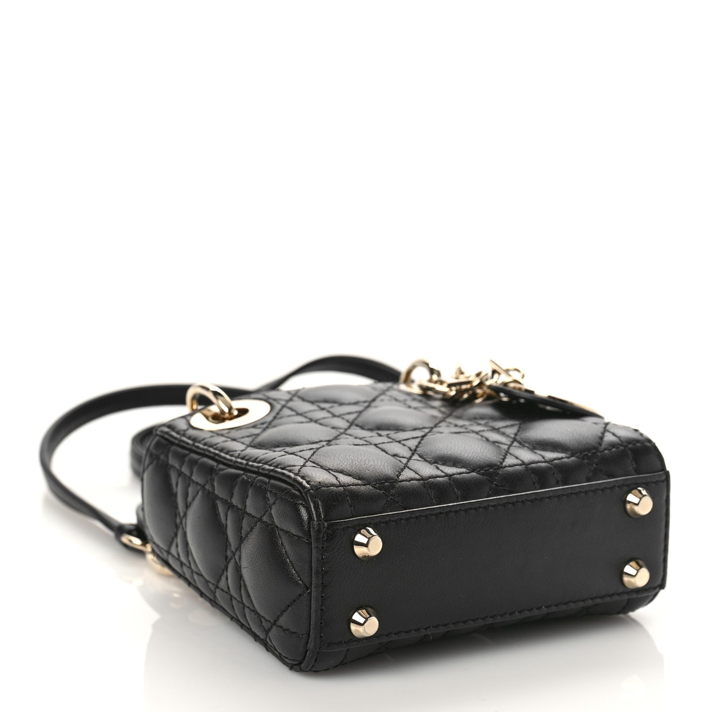 Lambskin Cannage Micro Lady Dior Black