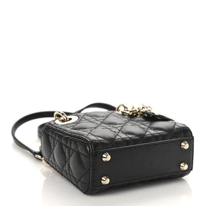 Christian Dior Lambskin Cannage Micro Lady Dior Black 4 of 10