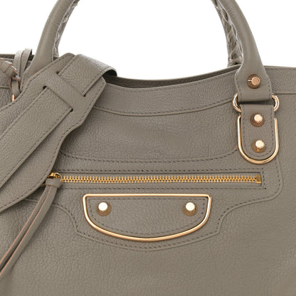 Balenciaga Chevre Gold Metallic Edge Hardware City Gris Taupe 9 of 15