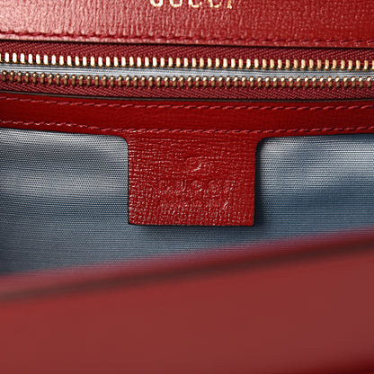 Gucci Textured Calfskin Small Torchon GG Ring Shoulder Bag New Cherry Red 7 of 11