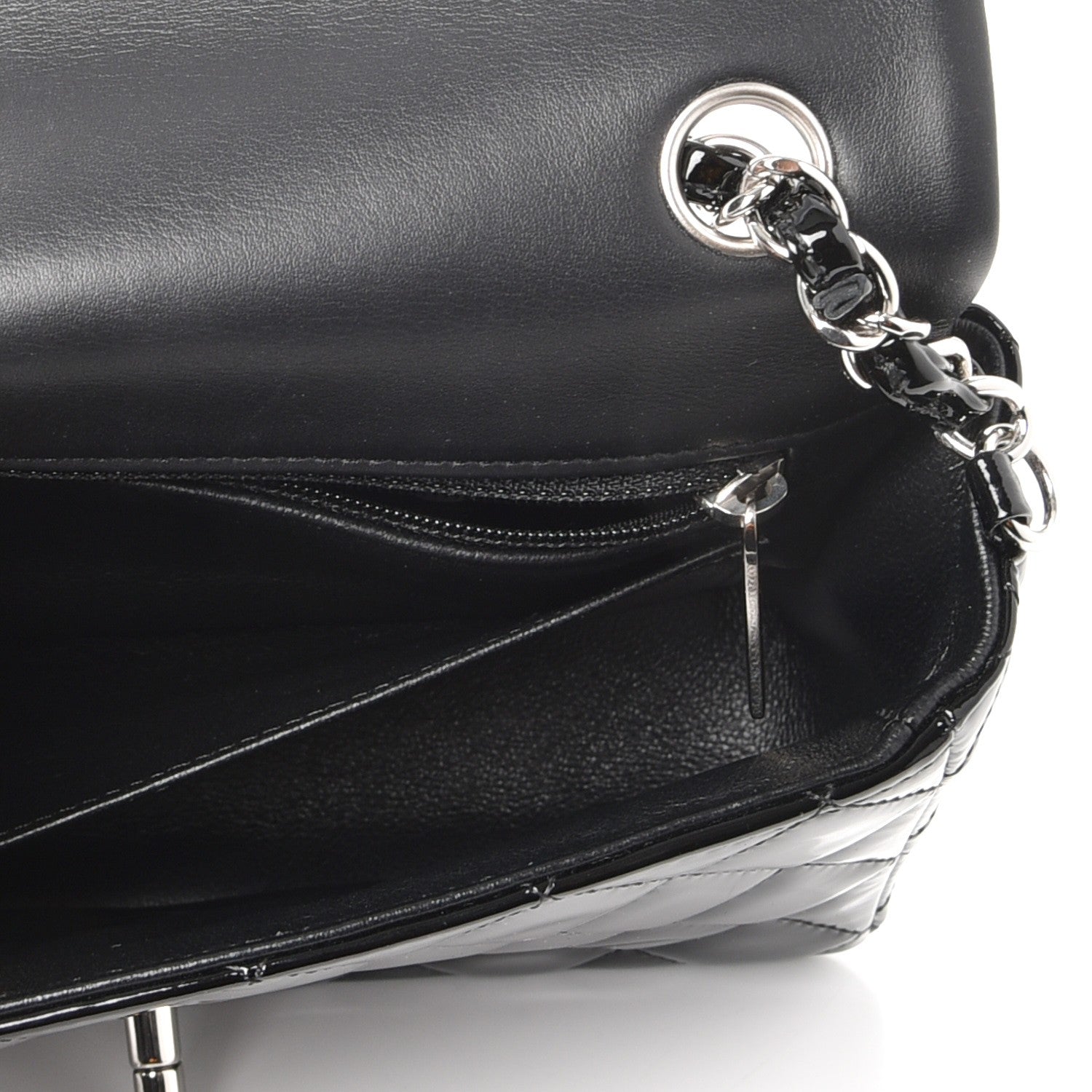 Chanel Patent Calfskin Quilted Mini Rectangular Flap Black 8 of 9