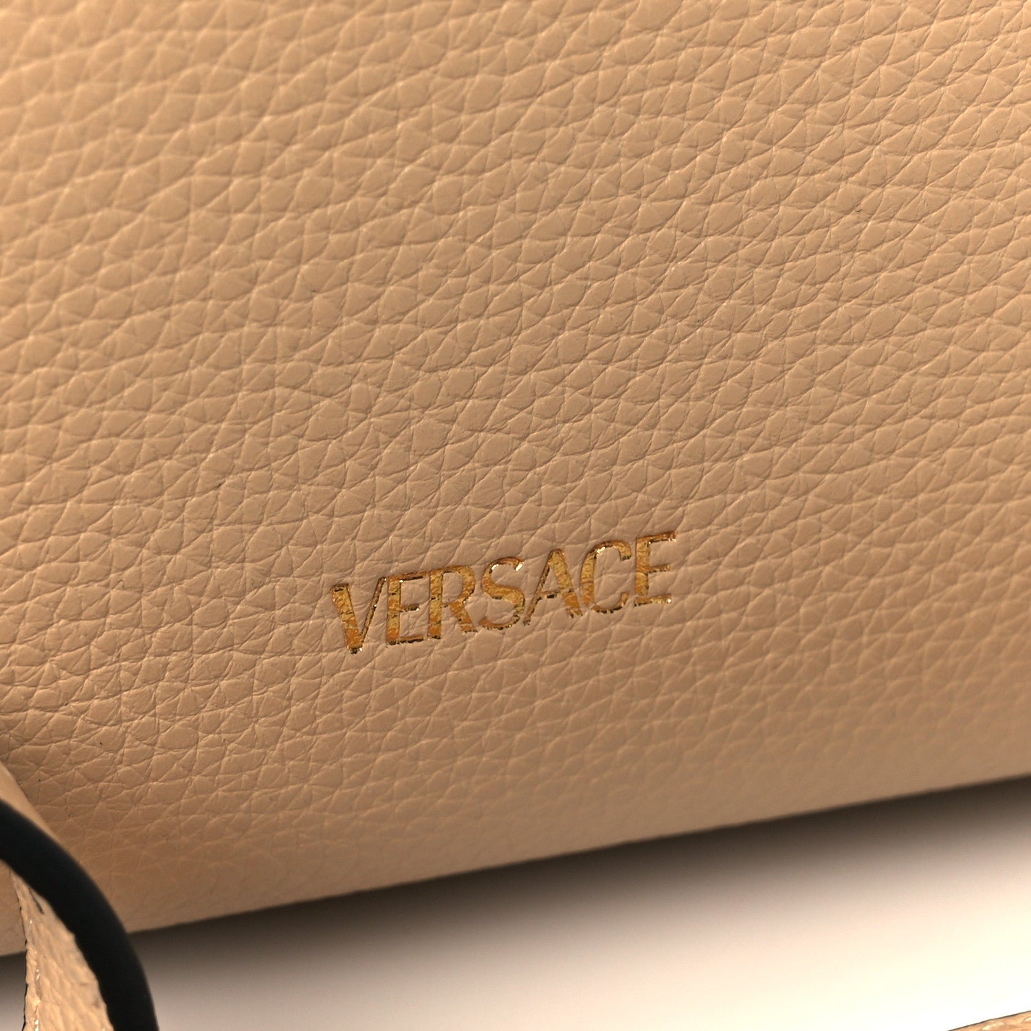 Versace Grainy Calfskin Virtus Top Handle Tote Beige 8 of 11